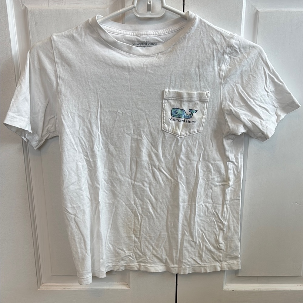Vineyard Vines White and Blue Short Sleeve Tee